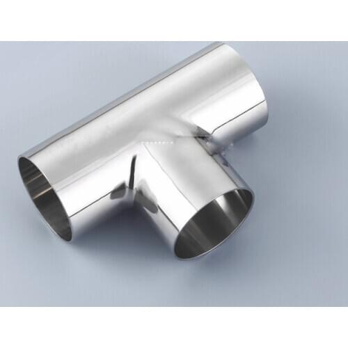 1pc 57mm 2.25" 2.25 2-1/4 Inch OD 304 316 Stainless Steel SS304 SS316 T Joint Polishing Sanitary Welding Pipe Fitting Tee