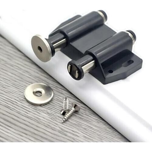 1pcs Rebounding Magnetic Drawer Latch double Door Closer Furniture Hardware Cabinet Catches Door Stopper for Wardrobe Cupboard