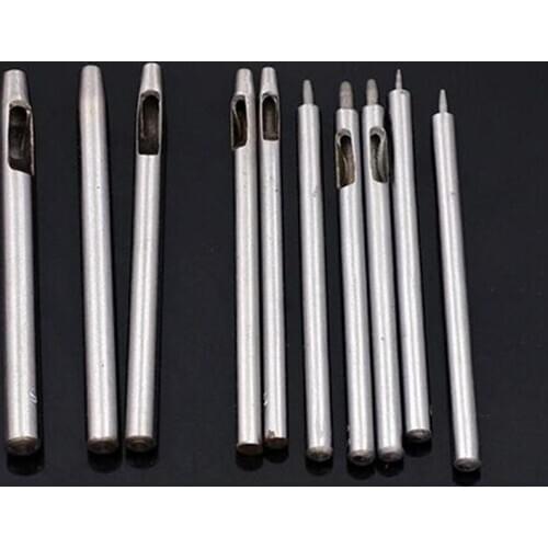 10 Pcs/ Set DIY Punching Leather Hole Handmade Tool Belt Watch Band Leathercraft Hollow Out Drilling Handicraft