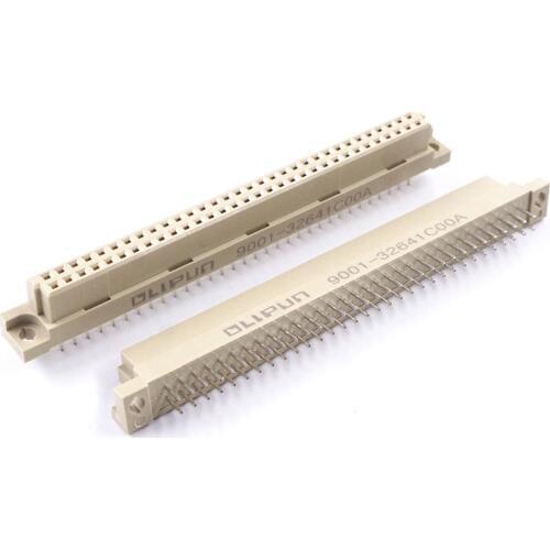 100 pcs DIN 41612 Dual Row 64 Positions Receptacle Female Sockets Straight Through Hole PCB Solder 2x32 Pin