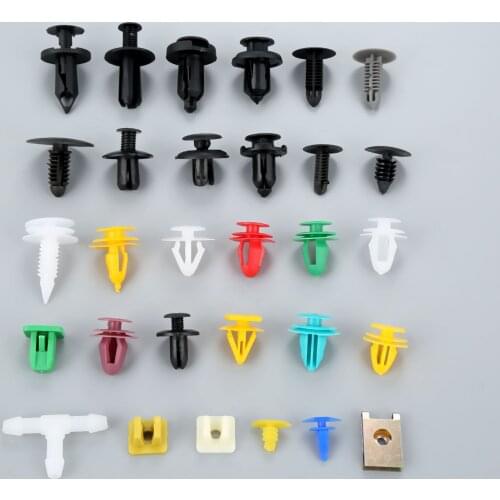200PCS 30Kinds Universal Mixed Fasteners Door Trim Panel Auto Bumper Rivet Car Clips Retainer Push Engine Cover Fastener Kit
