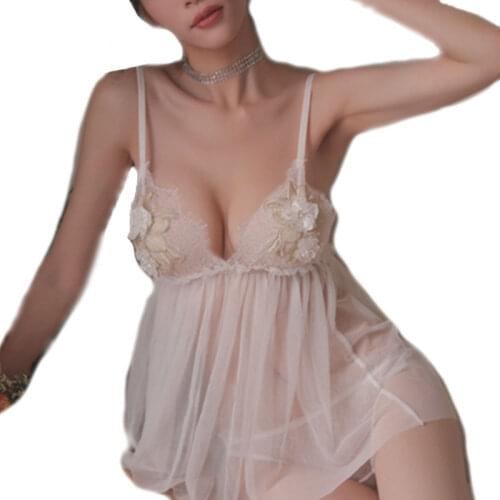 2021 Black Babydoll Night Wear Short Sexy Lingerie Sexy Femme Underwear Midnight Charm Female Hot Sale Without Headwear