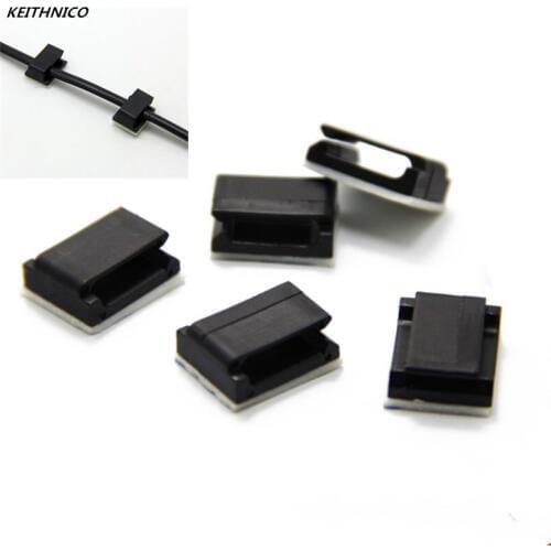 KEITHNICO 30Pcs Driving Recorder Cable Holder Fixer Clips Organizer Adhesive Charger Line Clasp Clamp Cable Winder For Car GPS