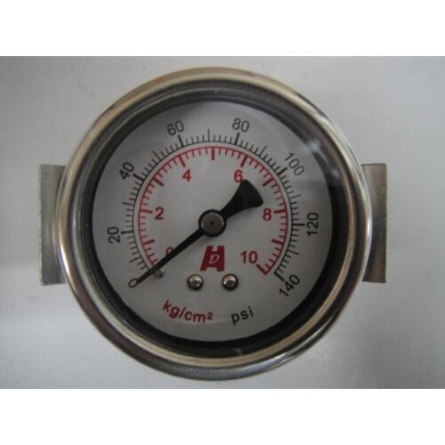4pcs/lot Y40-ZV 1.5" 40mm 140psi pressure gauge ,10kg/cm2 manometer ,PT1/8" back thread with U-clamp
