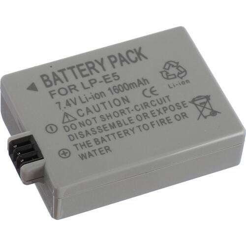 Battery Pack For Canon LP-E5, LPE5 Lithium Ion Rechargeable and EOS Digital SLR Camera
