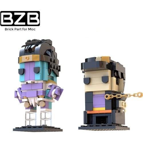 BZB MOC 26896 Bizarre Adventure Anime Cartoon Character Elf Star Creative Building Blocks Model Kids DIY Toys Birthday Gifts