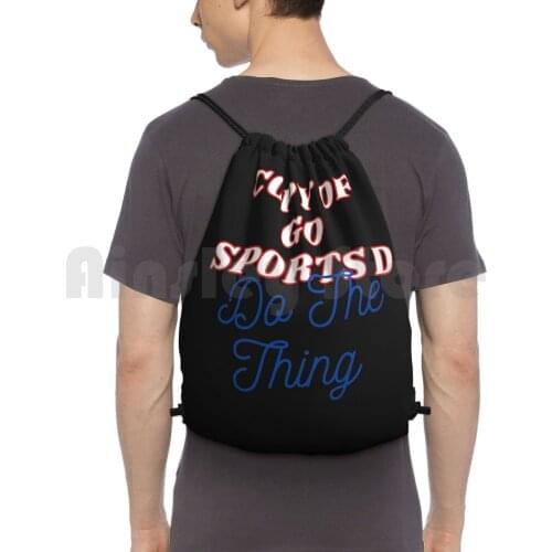 Copy Of Go Sports Do The Thing Sports Tshirt Backpack Drawstring Bag Riding Climbing Gym Bag Sports Football Basketball Win