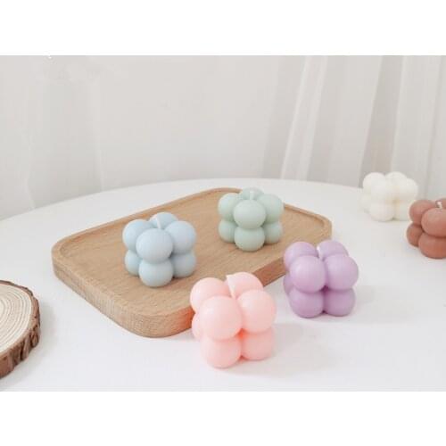 4cm Mini Cube Geometry Romantic Soy Wax Scented Candle For Wedding,home Decor,photo Props,gift,bath And Body Works Candle