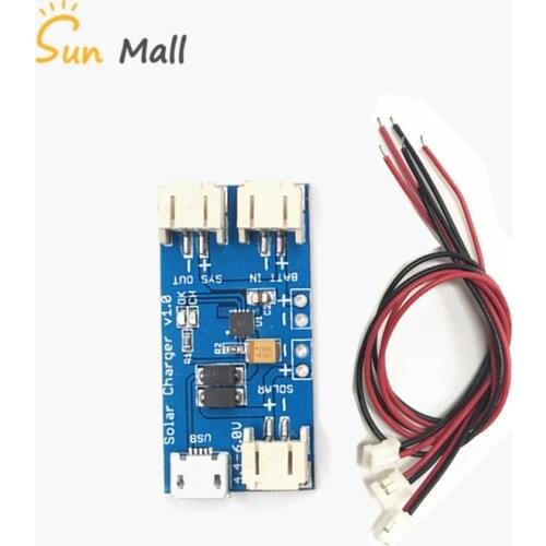 Mini Solar Lipo Charger Board CN3065 Lithium Battery Charge Chip DIY Outdoor Charging Board Module with 3 Connector Wires