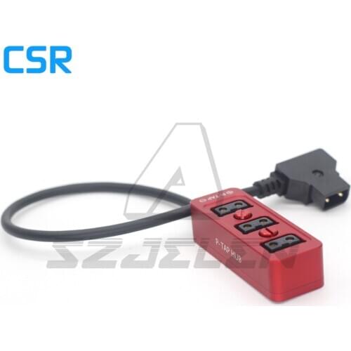 New D-Tap Male to 3-Port P-Tap Female Hub Adapter Splitter for ARRI/RED/SONY Camera Power Supply Distributor, fourway splitter