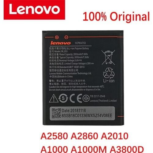 Original Lenovo A Plus A1010a20 NEW Original 2050mAh BL253 Battery Phone High Quality +Tracking Number