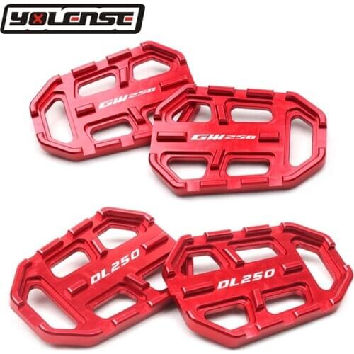 Motorcycle CNC Billet MX Breed Footrests Pedals Rest Foot Pegs For Suzuki DL250 V-storm DL 250 Vstrom GW250 GW 250