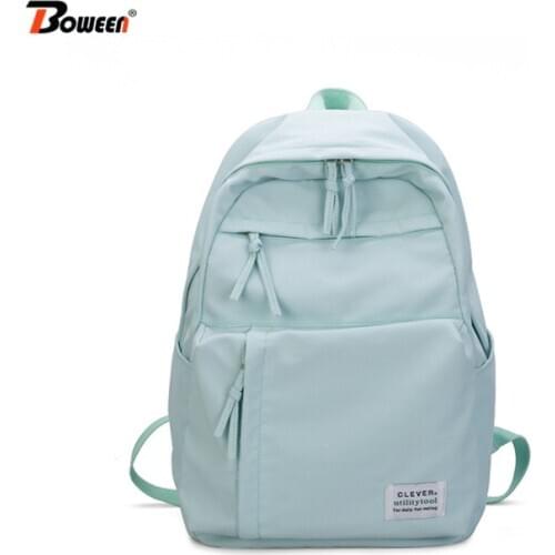 Teen school bags for girls Backpack women Bag School Large Waterproof Nylon College Student Book bag big blue satchel schoolbag