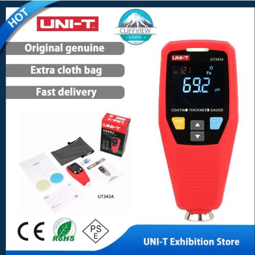 UNI-T UT343A Digital Car Coating Thickness Gauge Film Paint Tester Lacquer Meter Automotive Tools Measuring FE/NFE
