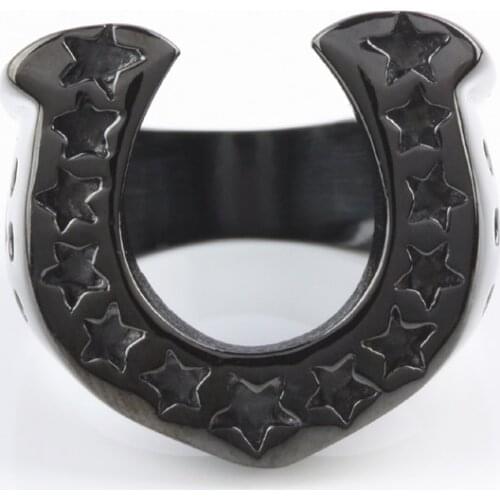 Size US7-13 Stainless Steel Black Rings Fashion Charm Jewelry For Personity Punk Hip Hop Men