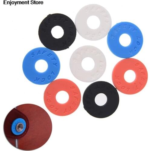 2Pcs Guitar Strap Block Rubber Safety Lock Washer Acoustic Electric Guitar Bass 2.5cm x 0.3cm
