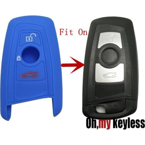 20pcs/lot Silicone key cover For BMW 3 5 Series X5 X6 Z4 keyless entry car fob remote smart key shell