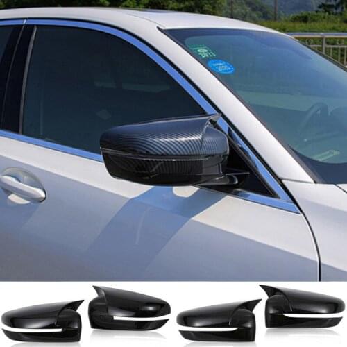 Car styling Carbon fiber for BMW G20 G28 2020 rearview mirror Shell frame door Horn decoration Covers Stickers Auto accessories