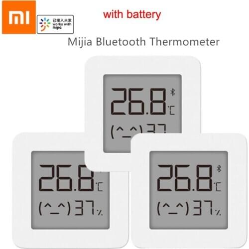 Fast shipping Xiaomi Mijia Bluetooth Thermometer 2 Wireless Smart Electric Digital Hygrometer Thermometer Work with Mijia APP