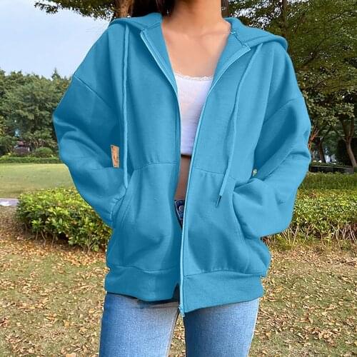 Moletom Худи Hoodies Womens Solid Hooded Plush Sweatshirt Long Sleeve Jacket Loose Coat Female Sweatshirt Fast Shipping