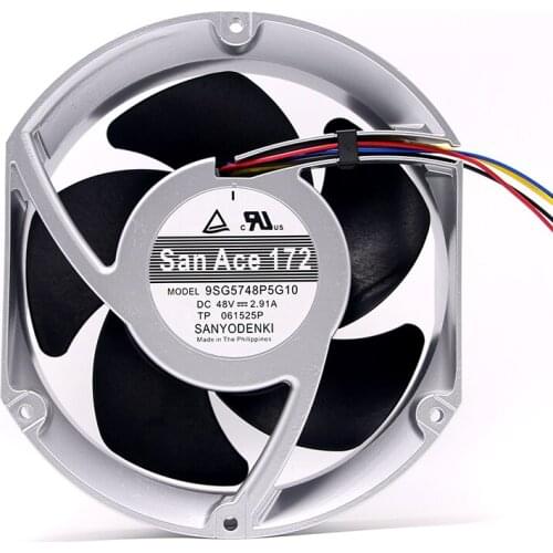 Server Fan for Sanyo 9WG5748P5G003 9SG5748P5G10 17251 17cm 172mm DC 48V 2.91A Metal Frame Industrial High Speed CFM Fans