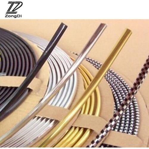 ZD 3M DIY Car Interior Mouldings Chrome Strip For Mercedes benz w204 w203 w211 Porsche Honda civic fit Saab MG Skoda octavia a7