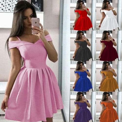 Women Summer Dress Plus Size Solid Color Short Sleeve Female Casual High Waist Oversize Mini Dresses Clothes vestidos S-3XL