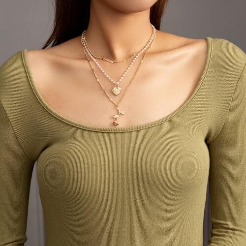 ZWPON Pearl Necklaces For Women