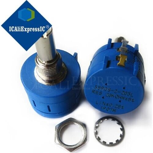 1PCS 3590S-2-201L 3590S 200 ohm 3590S-2-201 3590S-201 Precision Multiturn Potentiometer 10 Ring Adjustable Resistor In Stock