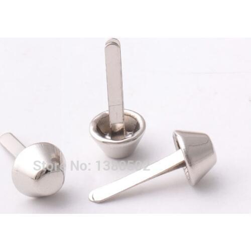 100pcs/lot 15*26mm silver color metal Brads Scrapbooking DIY photo frame Two feet nail