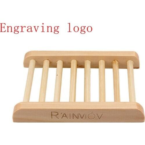100pcs/lot Bathroom Dish Wood Soap Tray Holder Storage boxes Wooden Soap Rack Plate Box Container