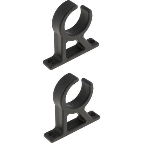 2x Nylon Marine Telescopic Ladder Clips Storage Stowing Bracket Fit for 4 Step/3-Step Ladders or Tube I.d.1-3/4 inch, Black