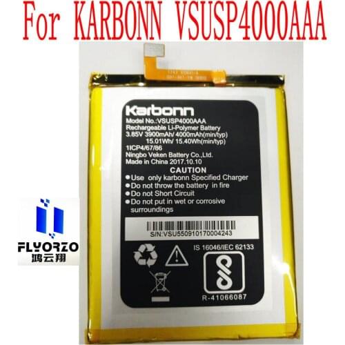 Original New High Quality 4000mAh VSUSP4000AAA Battery For KARBONN VSUSP4000AAA Mobile Phone