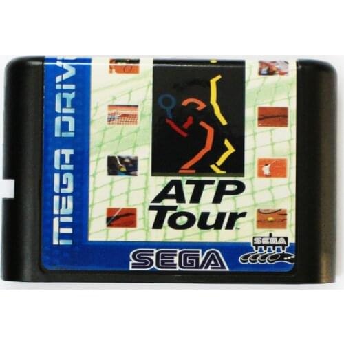 ATP Tour Championship Tennis 16 bit MD Game Card For Sega Mega Drive For SEGA Genesis