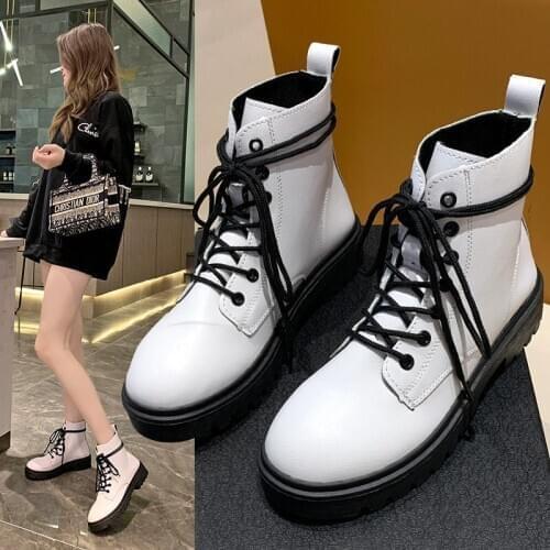 British style retro boots children tooling black Martin boots 2020 summer new leather boots short tube casual womens shoes