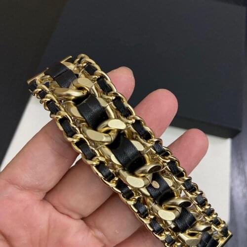 Brand Color Copper Chain Black White Fashion Praty Jewelry Name Crystal Bracelet Vintage