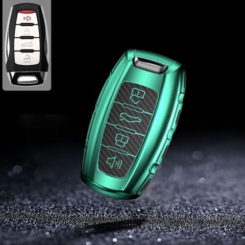 TPU+Carbon fiber grain Key Cover Key Case For Great Wall Haval Coupe H7 H8 H2 H6 H9 Auto Key Shell Protection