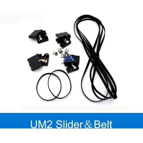 3D Printer Part UM2+ 2 UM2 DIY Original Injection Slider With Copper Sleeve +Slider Block Spring + GT2 610 200 Timging Belt