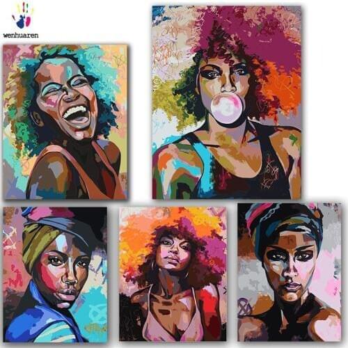 DIY colorings pictures by numbers with colors Character abstraction painting drawing painting by numbers framed Home