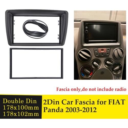 Double Din Fascias for FIAT Panda 2003-2012 Radio CD DVD Stereo Panel Dash Mount Refitting Install Trim Kits Frame Plate Bezel