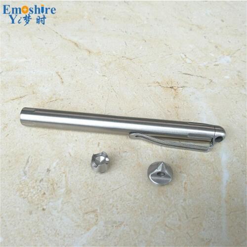 Emoshire Outdoor Defense Supplies Silver Color Defensive Pen Multi-function Roller Ball Pen Female Tactical Ballpoint Pen P346