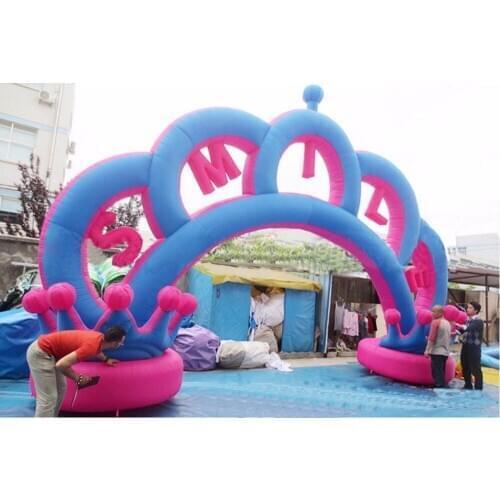 Giant Wedding decorations Outdoor Inflatable Crown Arch For Entrance on Lawn Wedding