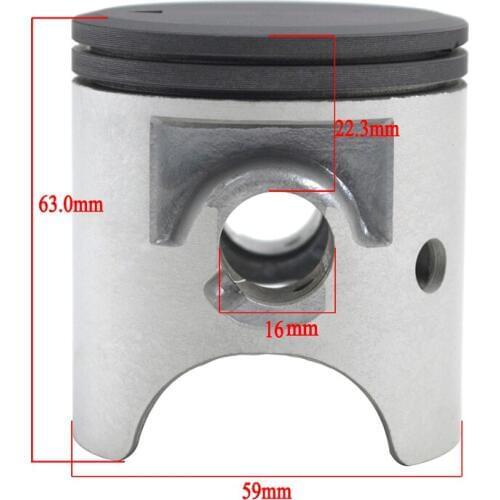 Motorcycle Cylinder Bore Size 59 59.25 59.50 59.75 60 mm Piston Rings Kit For YAMAHA TZM150 TZM 150