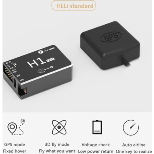 FlyWing H1 Flight Controller 3D Autopilot With GPS Module Flybarless Gyro System For ALIGN Trex SAB GAUI Scale 6CH RC Helicopter