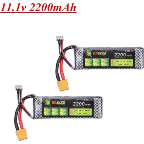 LION POWER Lipo Battery 11.1V 2200 mAh 25C MAX 50C 3S Lipo for Helicopter Quadcopter RC Car Airplane Spare Part