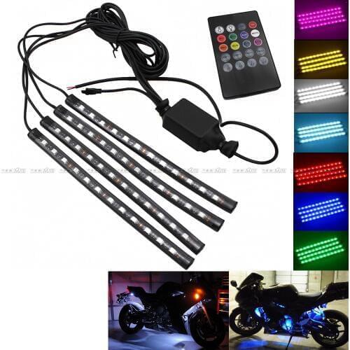 Motorcycle RGB LED Strip Atmosphere Decorative Lights Remote Control For Honda CBR650F/R CB650R CB650F CB500F CB500X CB300 F/R