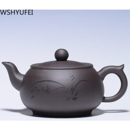 Yixing purple clayTeapot Tea Pot Handmade Tea Set Teapots Original Mine Purple mud Kettle Gift Set A pot and 4 cups