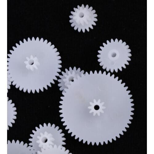 1 set General Plastic Gear Set Double Deck Deceleration Toy gear Parts bag Plastic DIY Car Transmission X2Y7