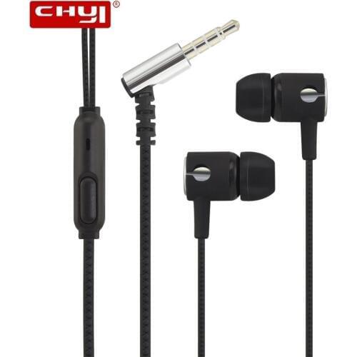 CHYI Wired Earbuds Headphones 3.5mm In Ear Earphone Earpiece With Mic Stereo Headset 3 Color For Samsung Xiaomi Phone Computer