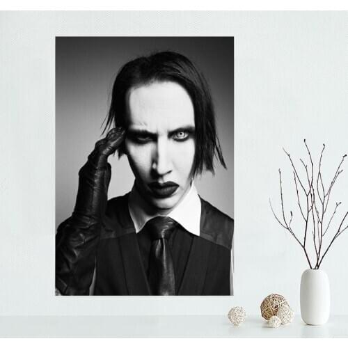 New arrival marilyn manson Canvas Poster Hot Sale Custom Canvas Painting Poster print cloth fabric wall art poster